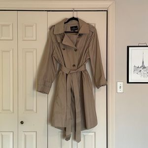 Tan trench coat
